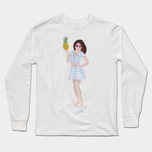 Pinapple Girl Long Sleeve T-Shirt